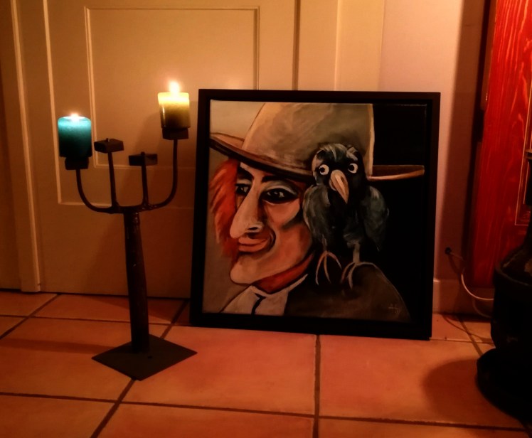 Landstreicher im Kerzenschein