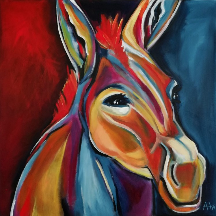 Claudi - Acryl auf LW, 70 x 70 cm - © Anja Hühn 2019