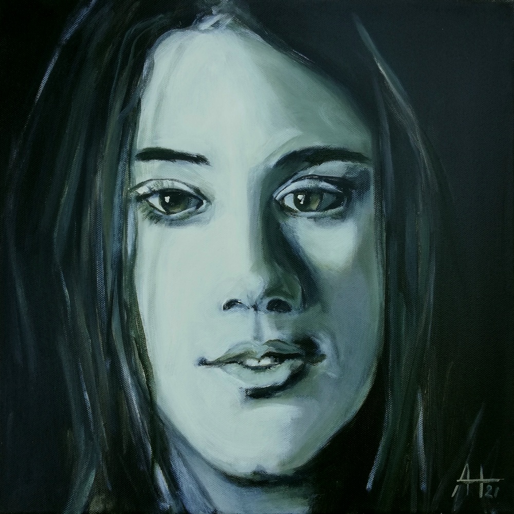 I think it`s Maya - Acryl auf LW, 40 x40 cm - © Anja Hühn2021