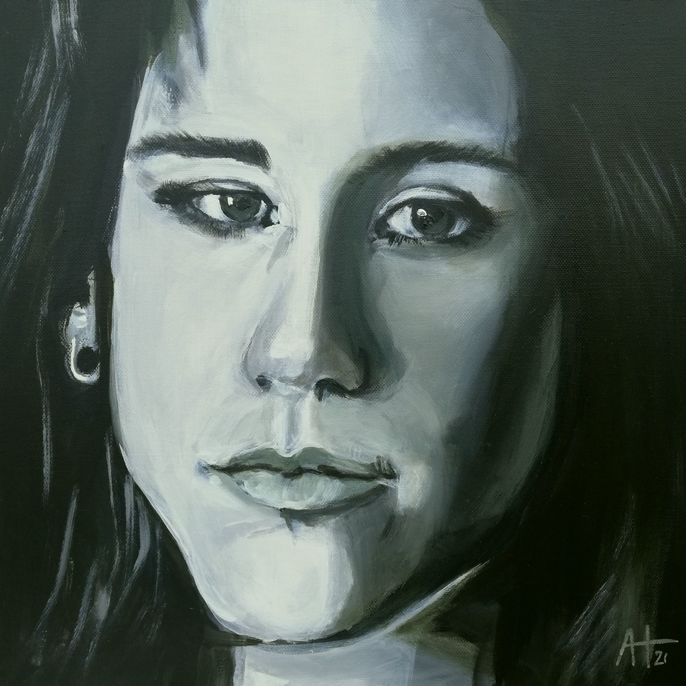 I think it`s Zoe - Acryl auf LW, 40 x40 cm - © Anja Hühn2021