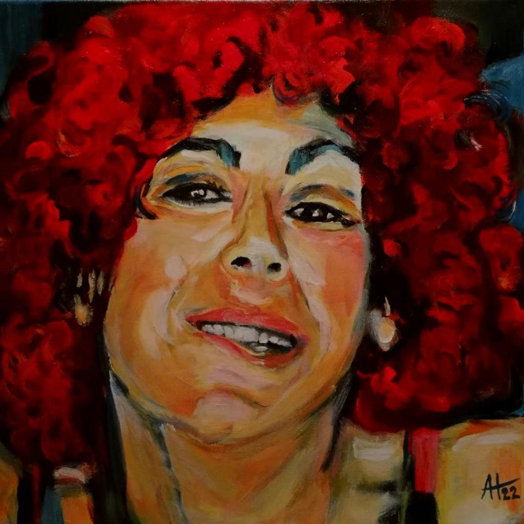 ELLA - Acryl auf LW, 40 x 40 cm - © Anja Hühn 2022