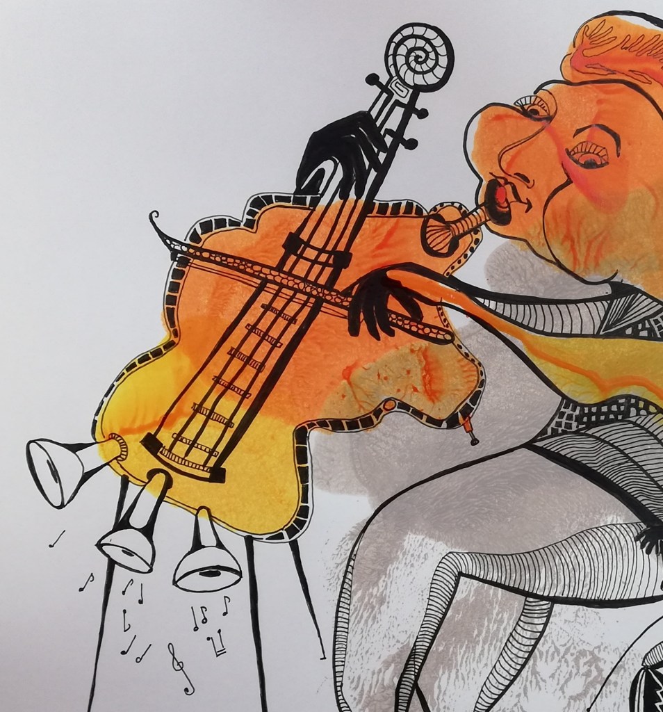 Strassenmusiker (Ausschnitt) - Die Tenorstreichflöte - © Anja Hühn 2022